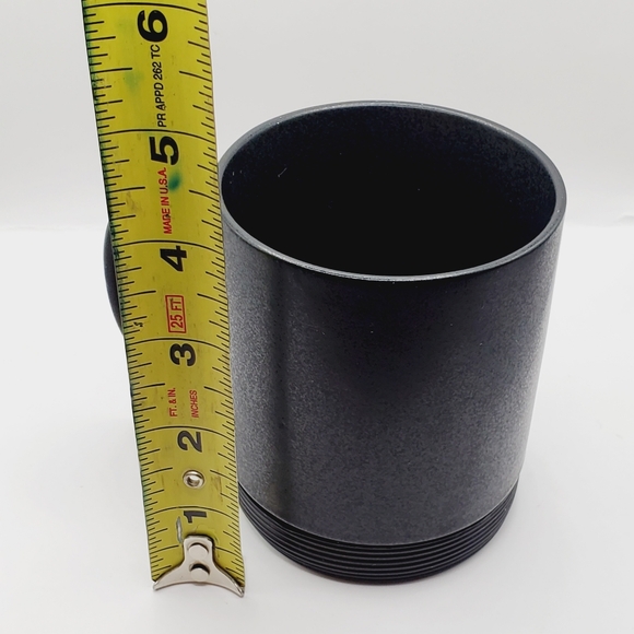 Vintage Black Coffee Cups/Mugs Set With Removable Rubber Coasters Japan 7onz MCM - Picture 9 of 9